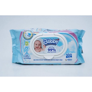 Khăn ướt không mùi Bobby 100 miếng