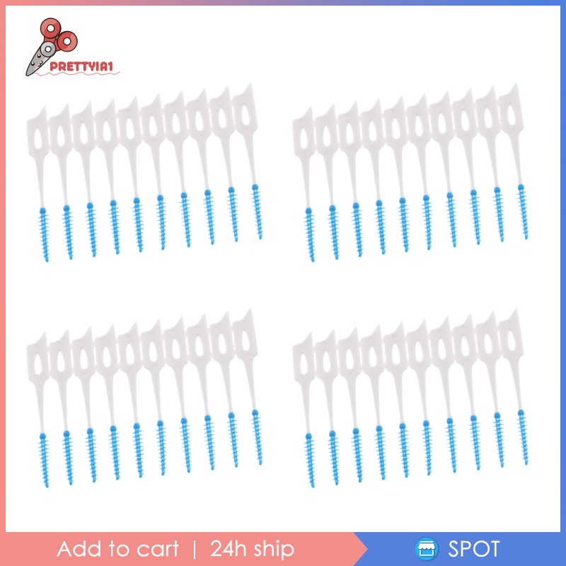[Hàng mới về] Bộ 40 cây tăm xỉa kẽ răng bằng silicone