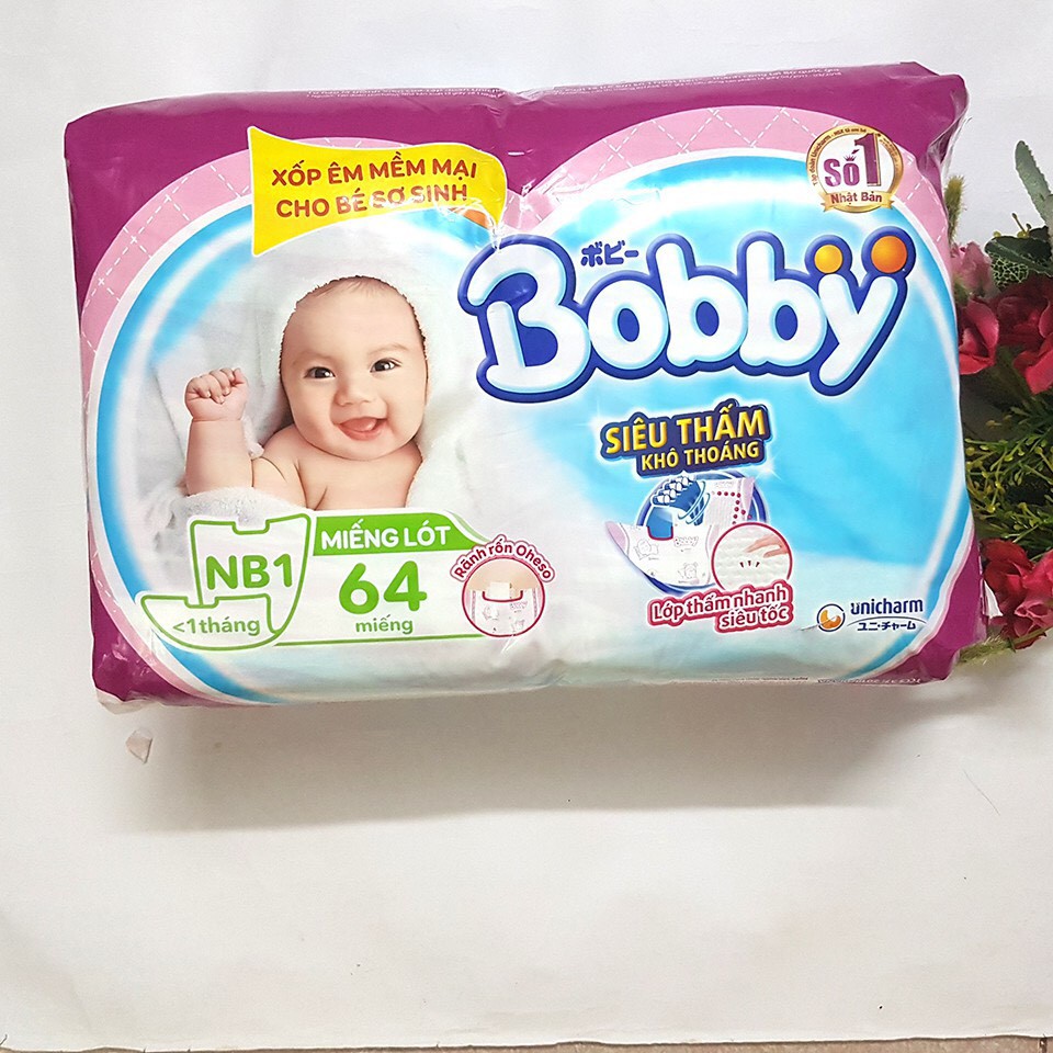 Miếng Lót sơ sinh Bobby Newborn 1 - 64 dành cho bé dưới 1 tháng