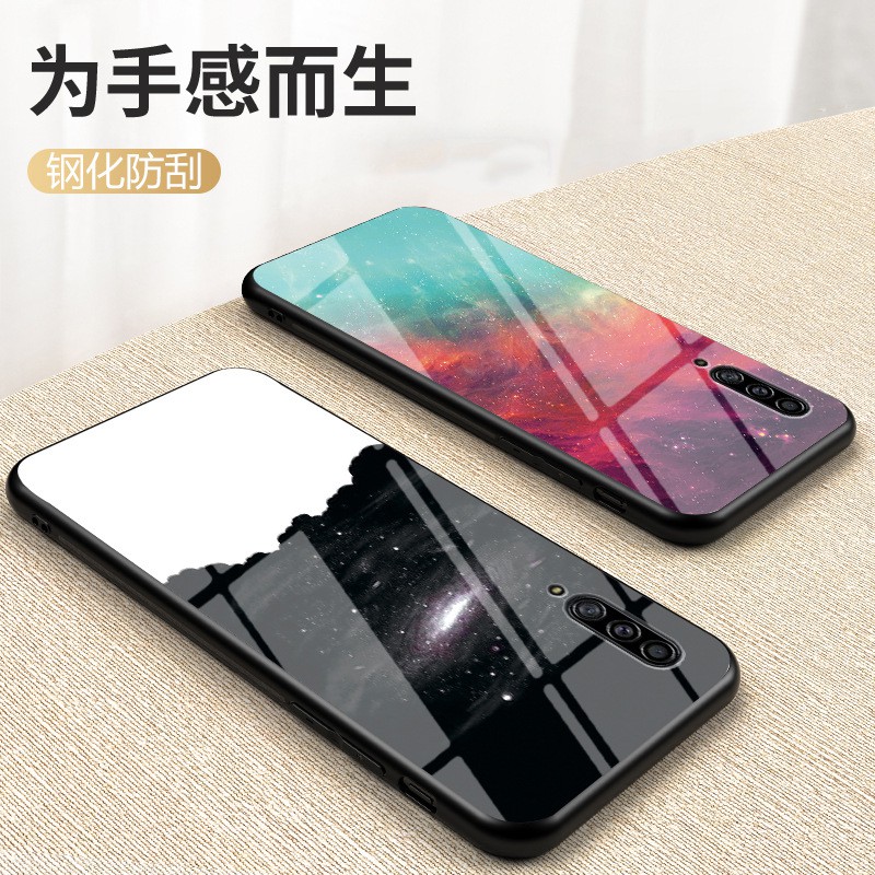 [Hot-selling new products] Suitable for Samsung A51/A71 mobile phone shell A60 starry sky A70 glass anti-fall A80/A90 soft edge 5G version protective sleeve