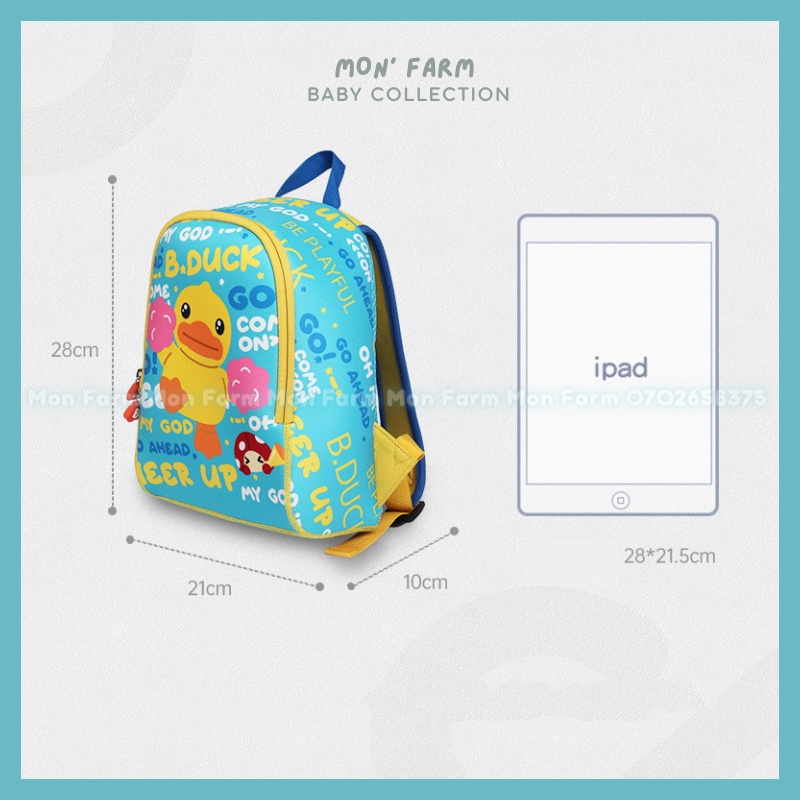 Ba Lô Đeo BDuck Cao Cấp Cho Bé Đi Nhà Trẻ Mầm Non BD2010