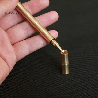 [Hàng mới về] Bamboo Model Pure Brass Handmade Metal Signature Gel Pen Kawaii Office Supplies