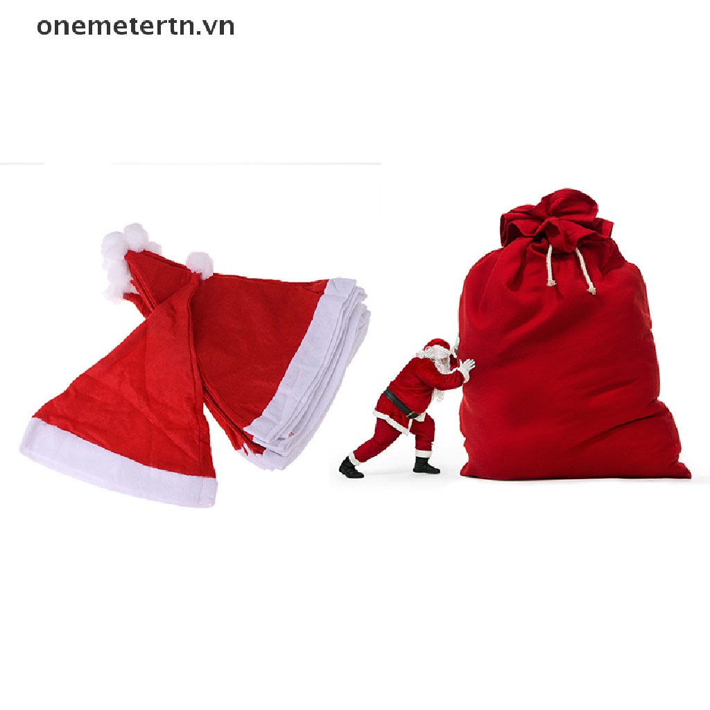 Set 10 mũ ông già noel/năm mới trang trí giáng sinh