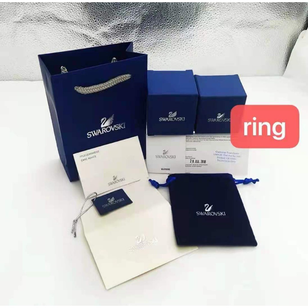 SWAROVSKI Nhẫn Hình Hoa Hướng Dương Xanh Dương Mới 5537795