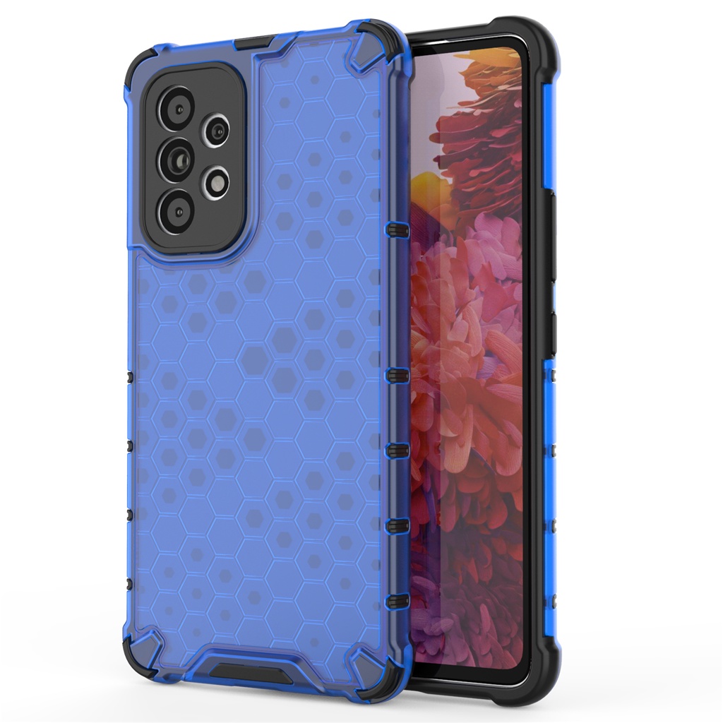 Ốp Điện Thoại Nhựa Cứng Trong Suốt Chống Sốc Họa Tiết Tổ Ong Cho Samsung Galaxy A03 Core A13 A23 A53 A73