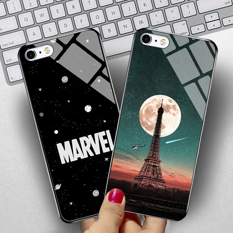 Ốp Lưng iphone 6/ 6S/ 6 Plus/ 6s Plus/ 7/ 8 Mặt kính cường lực cao cấp, sáng bóng, chất lượng
