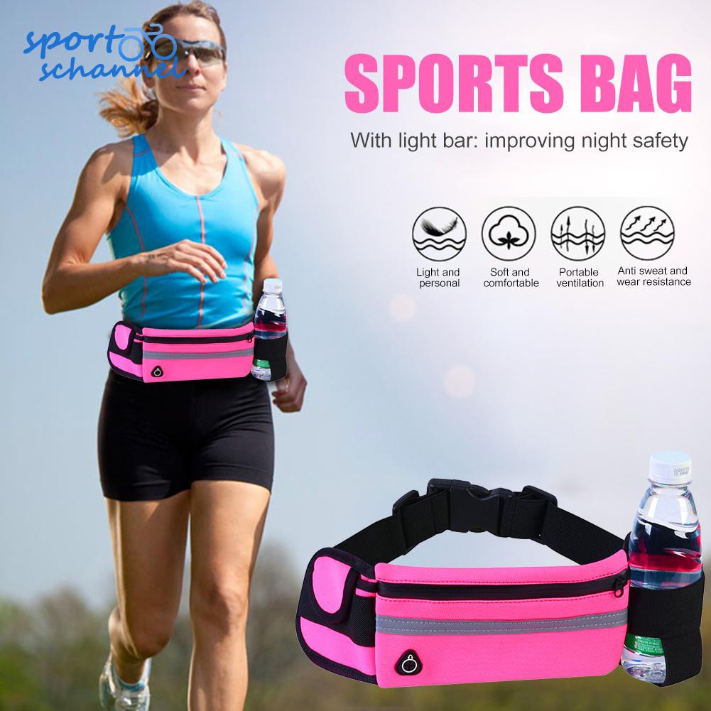 COD❤Jogging Cycling Running Waist Belt Bags Gym Sports Belt Pouch for Women Men