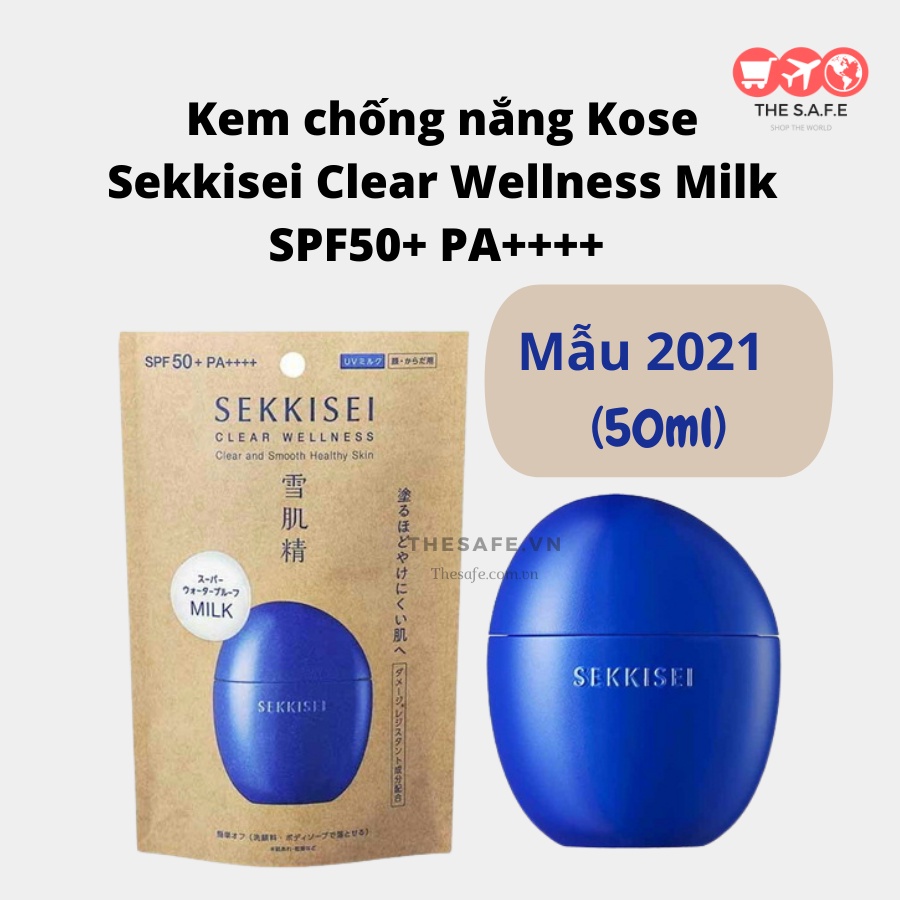 Kem chống nắng Kose Sekkisei Clear Well.ness SPF 50+ PA++++ dạng sữa Nhật Bản (mẫu mới nhất 2021)