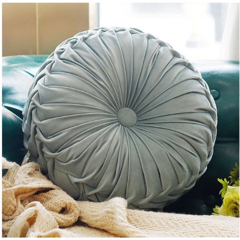 Gối tựa lưng sofa đệm ngồi bệt tròn hình bánh xe chất liệu nhung nhập khẩu mềm mại sang trọng ĐXE