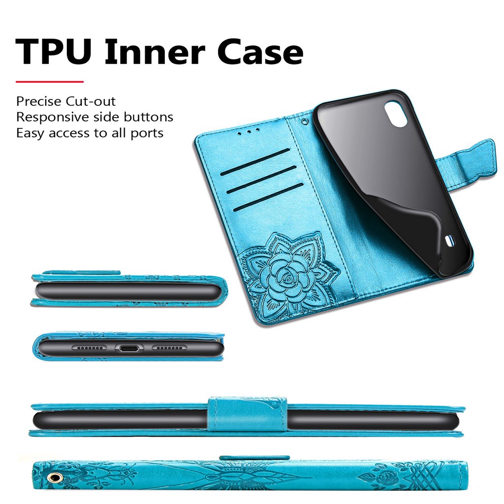 Bao da điện thoại PU kèm ví giá đỡ cho Samsung Galaxy A10 M10 M20 M30 M40/A60 M80s/A91/S10/M40s/A51/M60s/A81/Note 10 | BigBuy360 - bigbuy360.vn