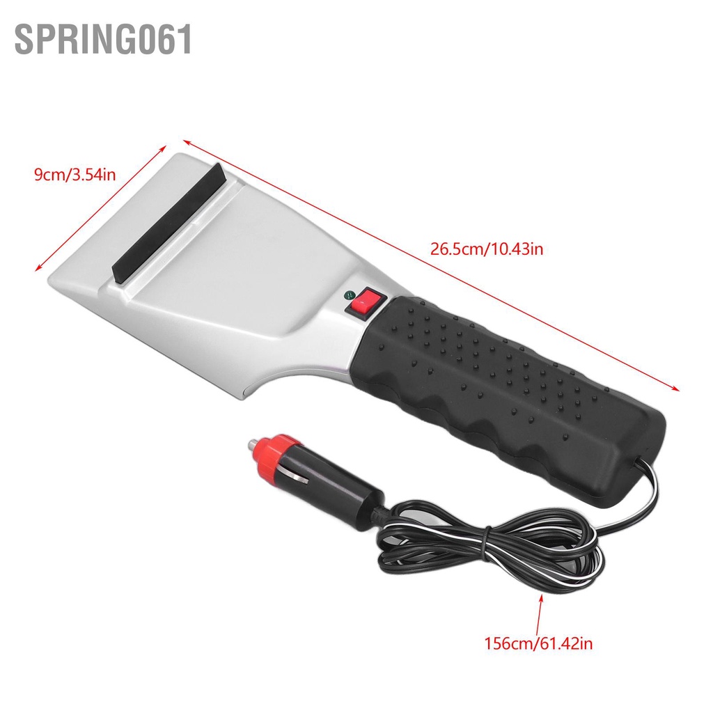 Spring061 Xẻng tuyết làm nóng tự động 12V Máy cạo băng kính chắn gió cho ô tô Xe tải SUV