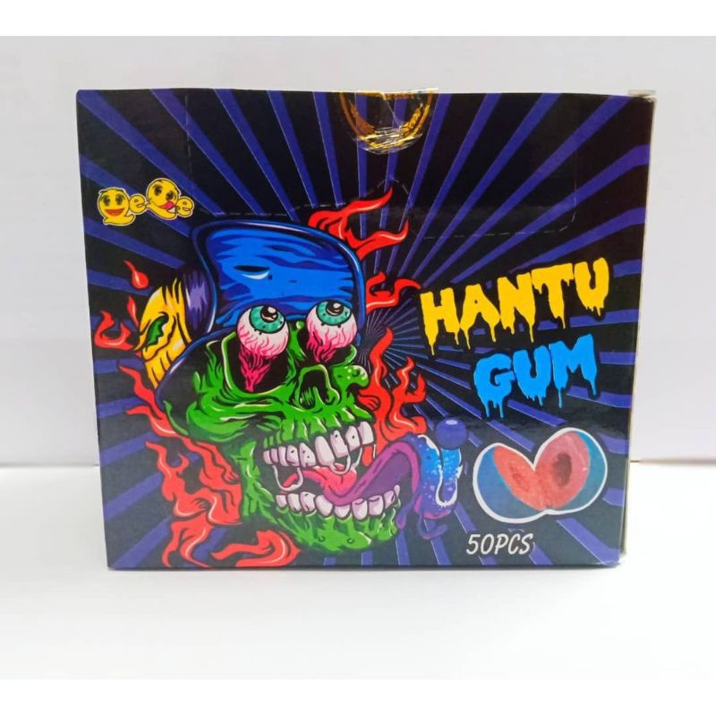 hộp 50 kẹo nhuộm lưỡi - hantu gum 50 pcs