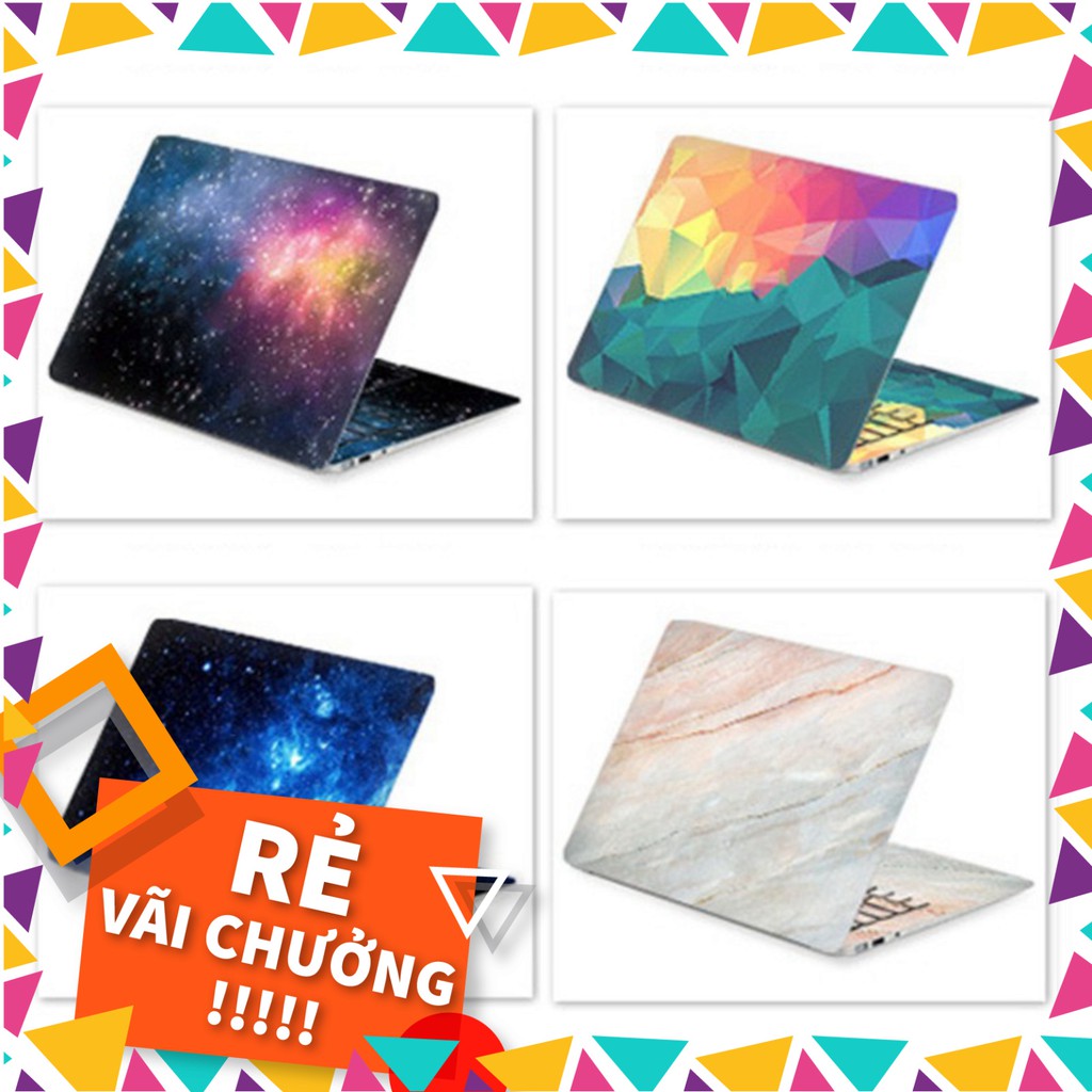 Decal dán laptop họa tiết nghệ thuật nhiều màu sắc cho HP/ Acer/ Dell /ASUS/ Sony/Xiaomi/Macbook Air