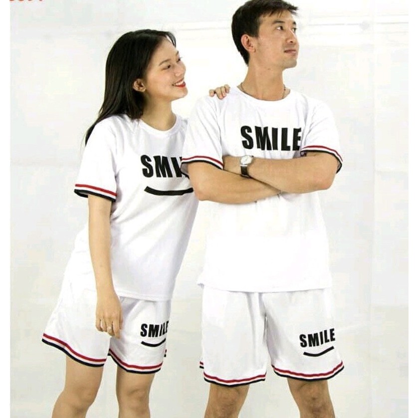 Bộ quần áo thun thể thao nam nữ smile | WebRaoVat - webraovat.net.vn