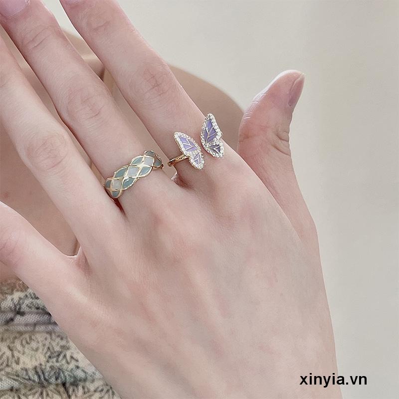 Nhẫn Hình Bướm Đính Ngọc Trai Thiết Kế Độc Đáo Chất Lượng Cao Cho Nữ