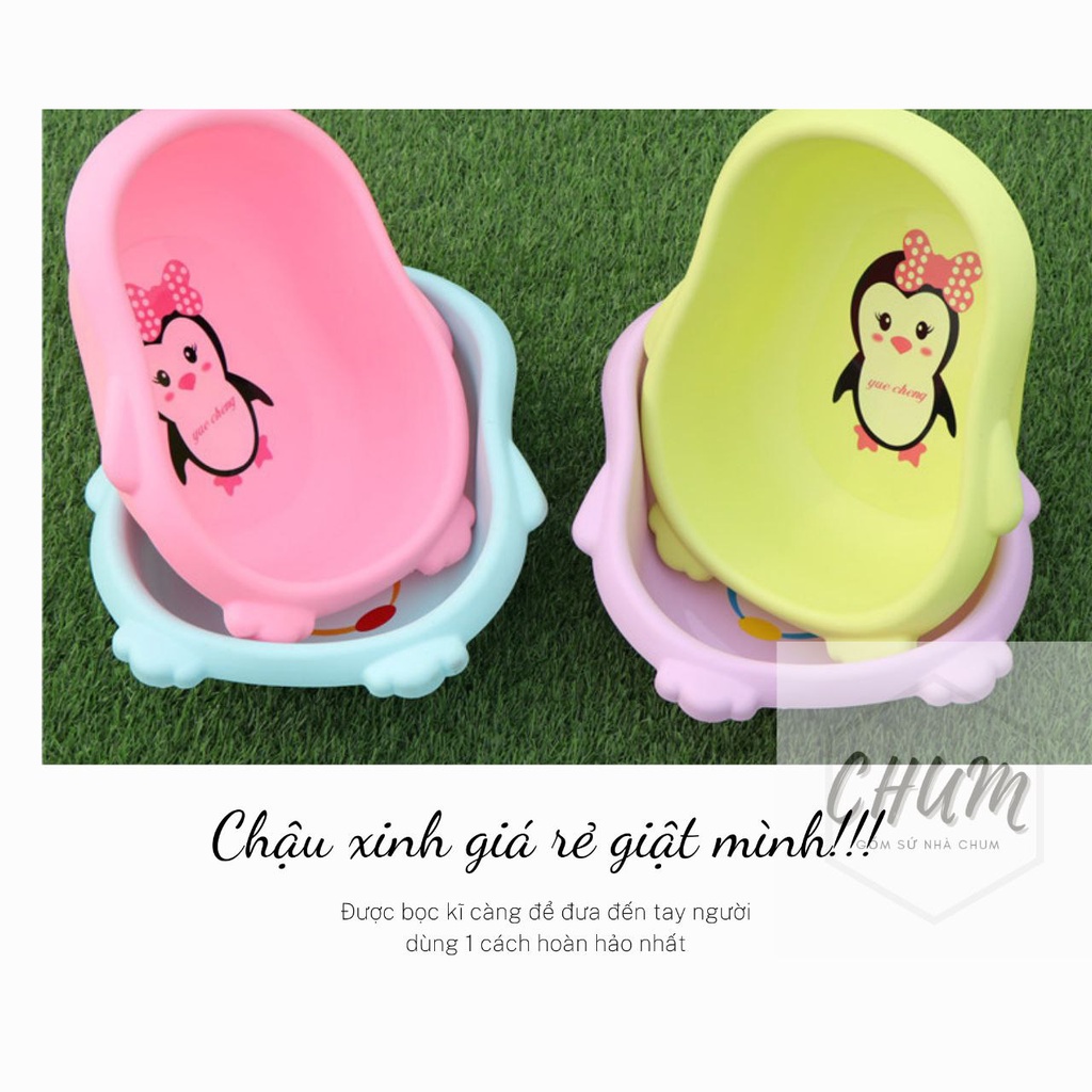 CHẬU NHỰA RỬA MẶT HÌNH CHIM CÁNH CỤT CHO BÉ E11