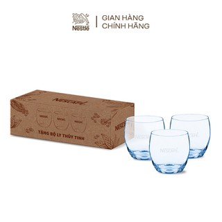 Bộ 3 ly thủy tinh Collin Nescafé
