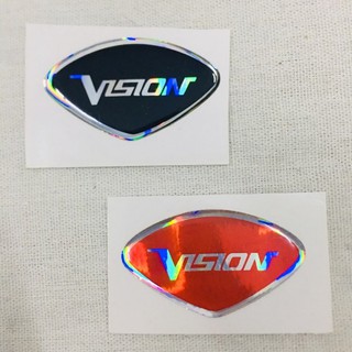 TEM LOGO CHỮ VISION TRANG TRÍ XE