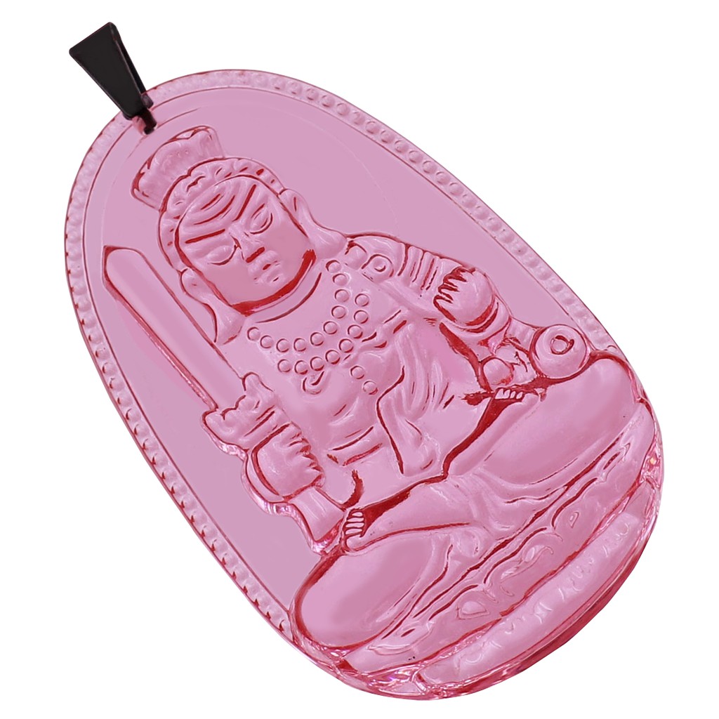 Mặt Phật Bất động minh vương Pha lê hồng 3.6 cm MFHPB2 - Hộ mệnh tuổi Dậu