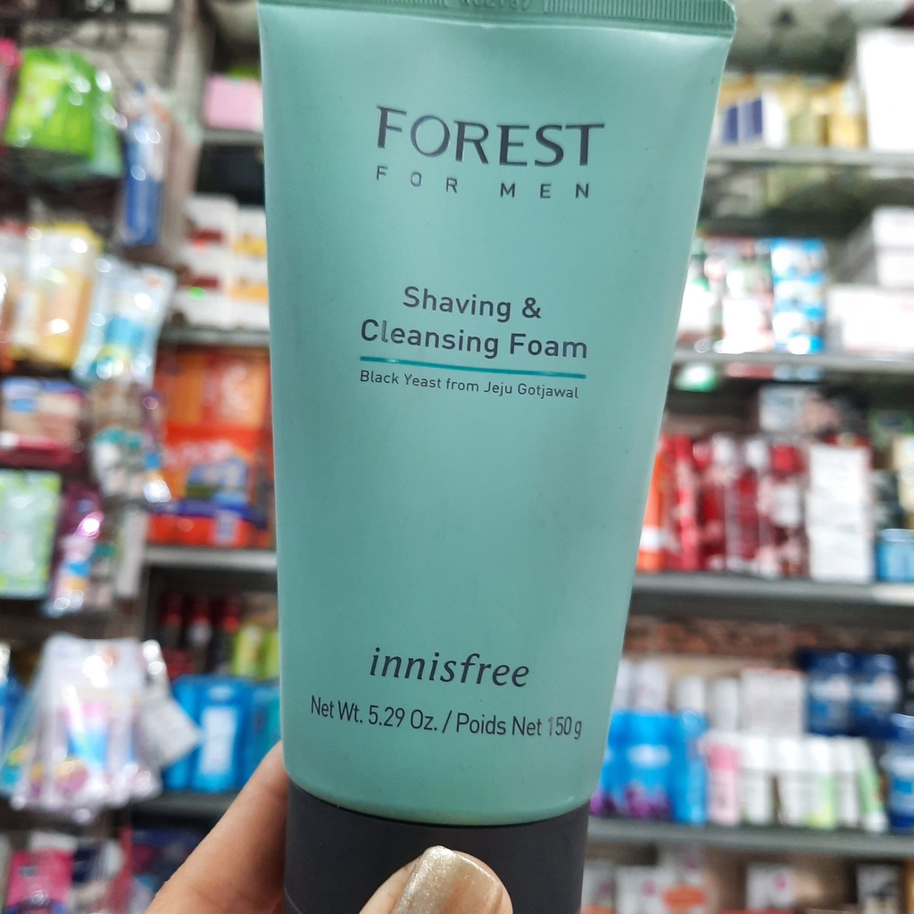 Sữa Rửa Mặt Kiêm Bọt Cạo râu cho nam Innisfree Forest for Men Shaving &amp; Cleansing Foam150ml