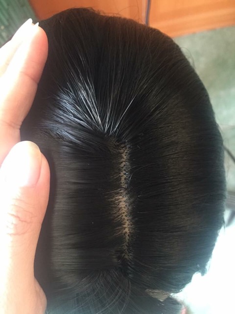 Tóc giả cao cấp🥰freeship 50k🥰Tóc nguyên đầu lệch ngôi+ tặng lưới chùm tóc- hình thật