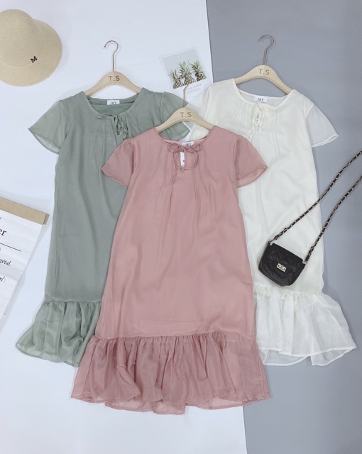 BÁN SỈ VÁY SUÔNG ĐUÔI CÁ VOAN TƠ SANG TRỌNG DK58 | BigBuy360 - bigbuy360.vn