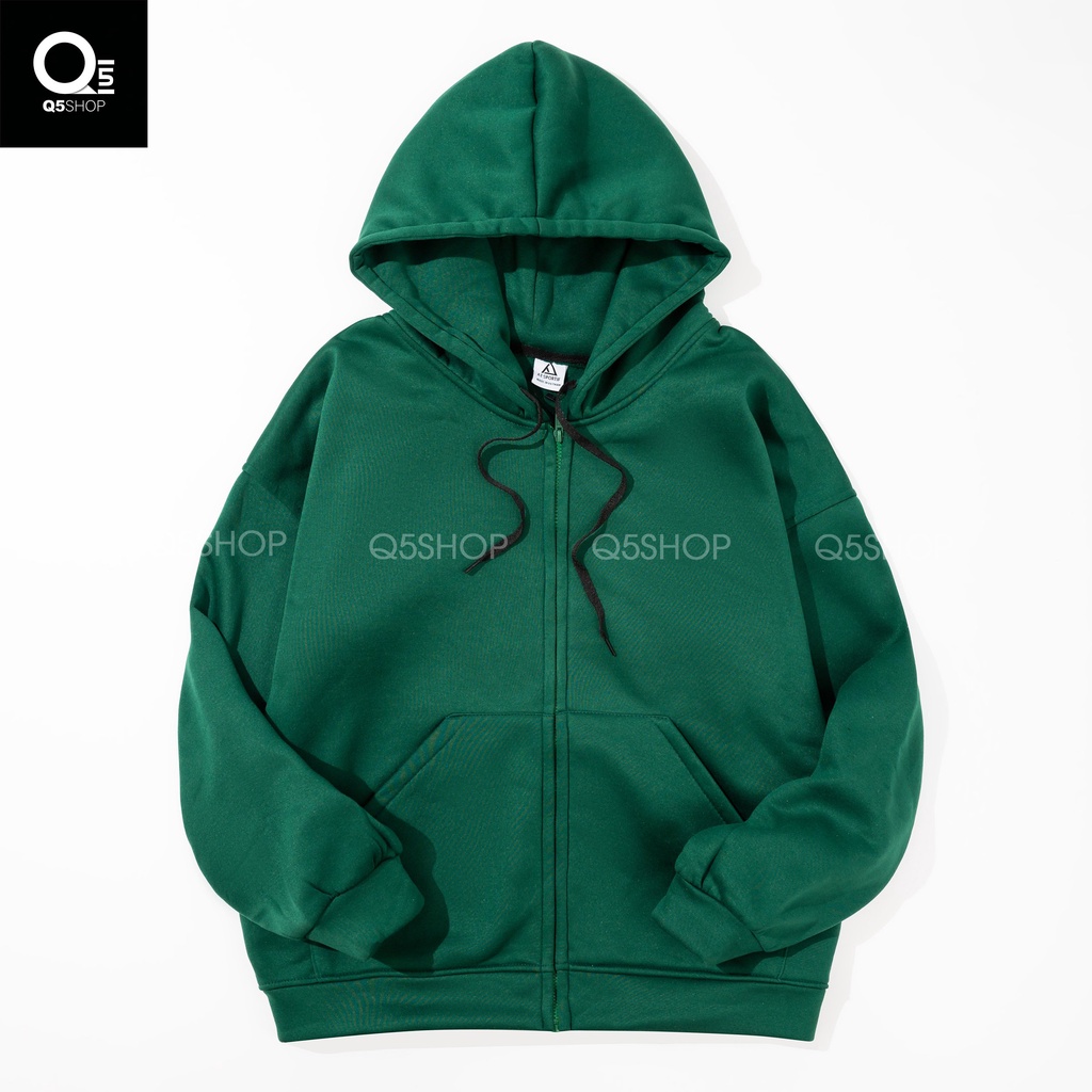 Áo Khoác Hoodie Nam Nữ Q5 Chất Nỉ Bông Form Basic Phong Cách Hàn Quốc 5 Màu Trẻ Trung