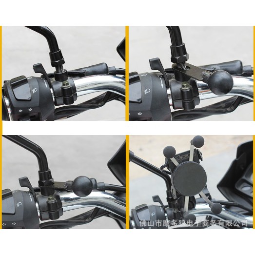 kẹp điện thoại gắn xe máy loại có dây sạc cắm acquy xe máy | BigBuy360 - bigbuy360.vn