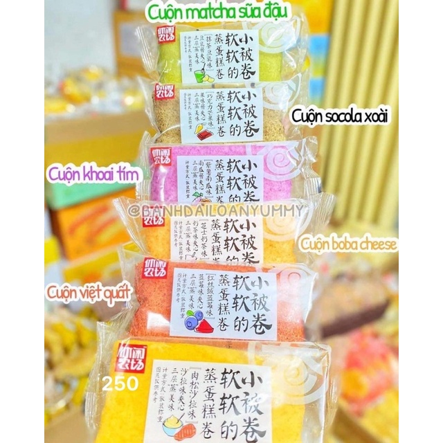 SG sẵn bánh bông lan cuộn trà xanh/socola siêu ngon