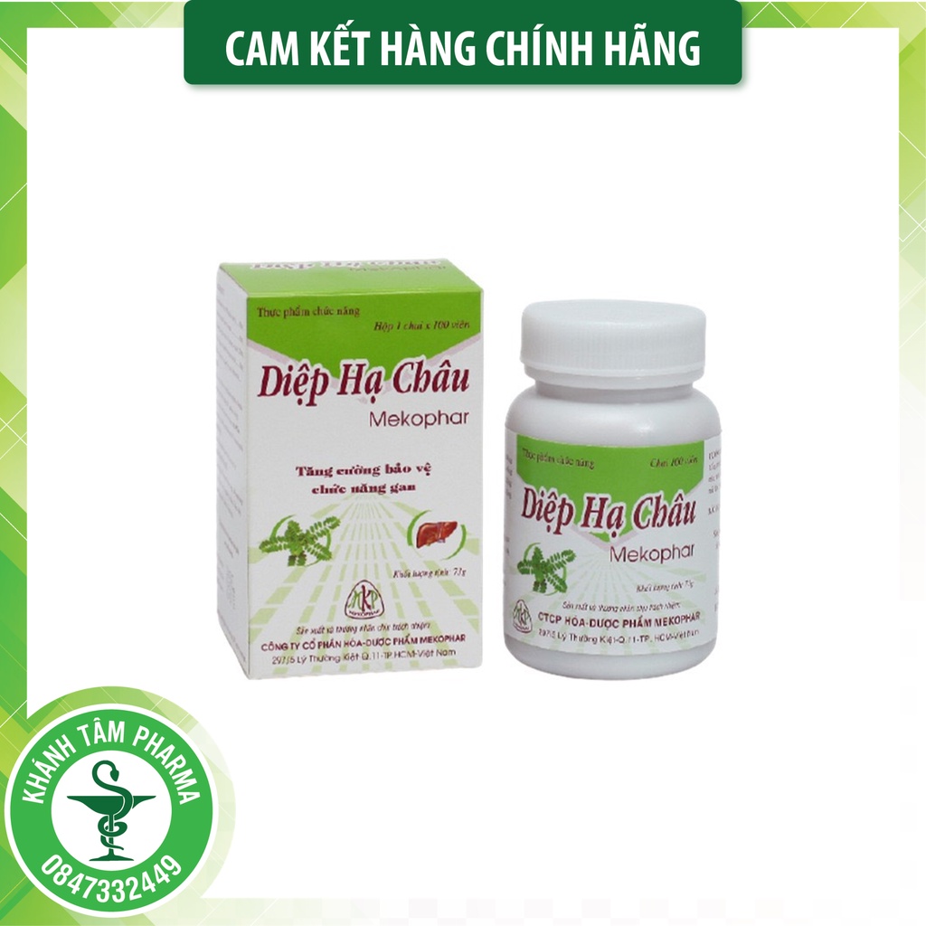 Viên uống DIỆP HẠ CHÂU MEKOPHAR (Hộp 100 viên)