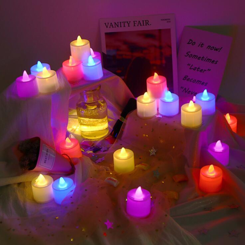 Đèn LED Hình Nến Không Khung Trang Trí Tiệc Sinh Nhật/Lễ Tình Nhân