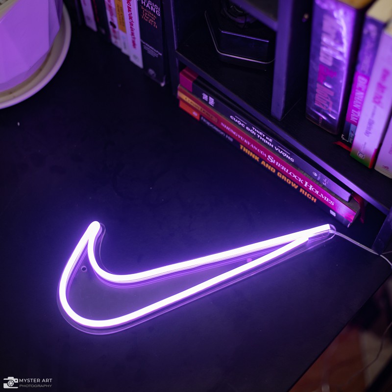 Đèn Led Neon Sign Logo Nike Trang Trí Phòng Ngủ, Cửa Hàng - Tùy Chọn Kích Thước Và Màu Sắc.
