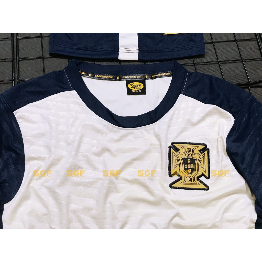 Đồ Bóng Đá Tuyển BỒ ĐÀO NHA trắng mẫu Fan Editions 2023