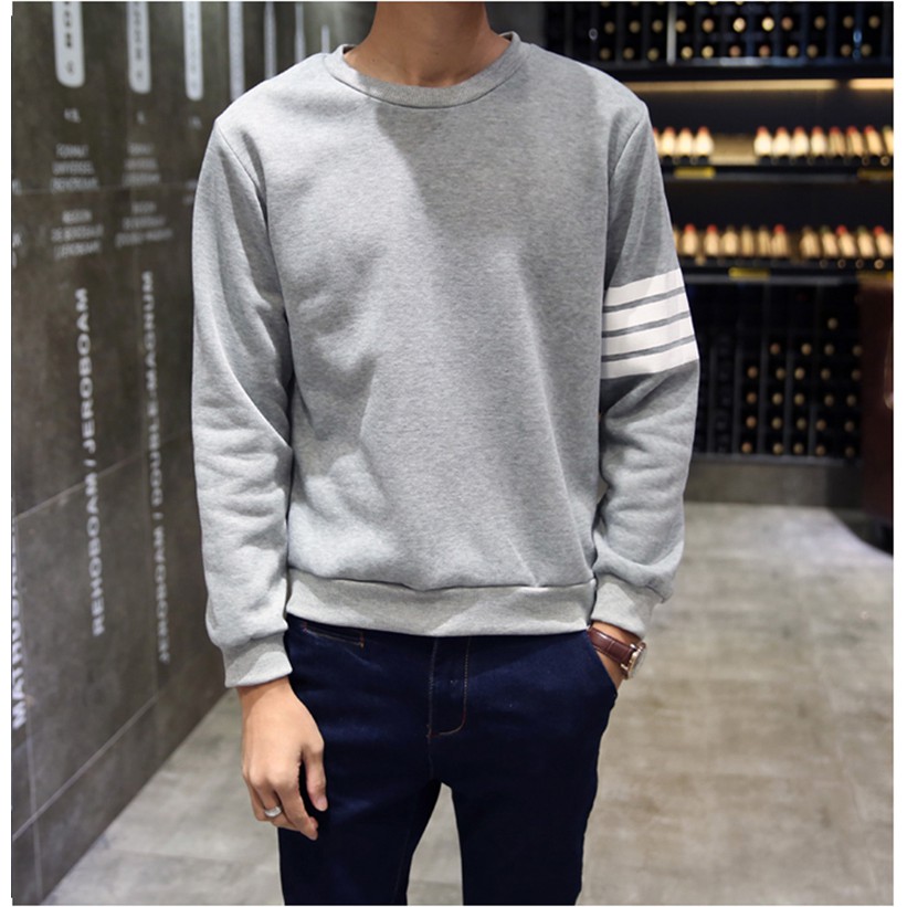 Áo Thun Nam Cổ Tròn Hàn Quốc 2 Sọc Cánh Tay 1848 shop19k | BigBuy360 - bigbuy360.vn