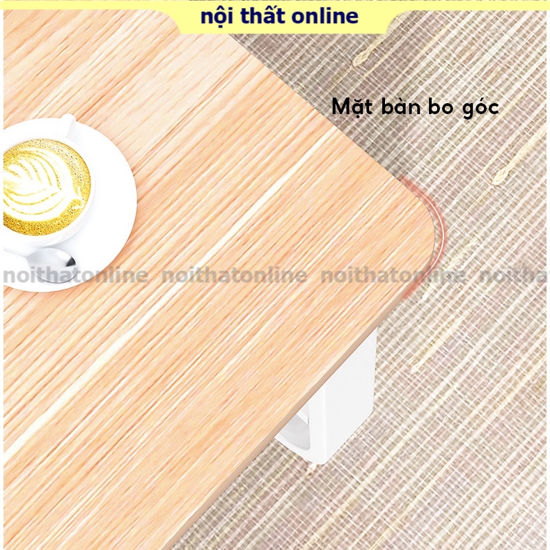 Bàn học phong cách Bắc Âu trông đẹp mắt kèm kệ sách và giá sách kích thước lớn, bàn làm việc màu gỗ sáng thiết kế