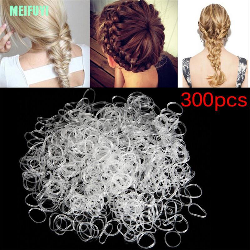 (Hàng Mới Về) Set 300 Dây Cao Su Buộc Tóc Co Giãn Meifuyi