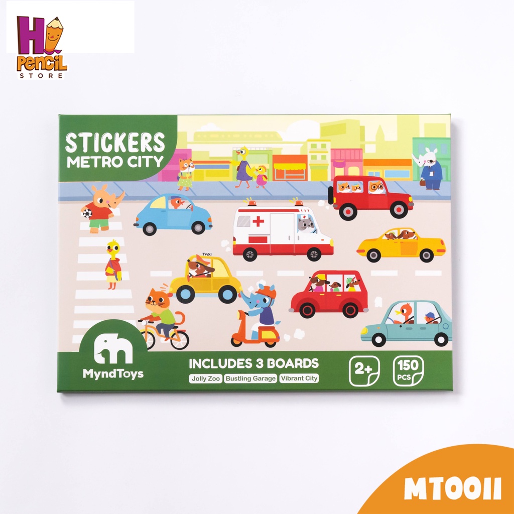 Sticker MyndToys dán sáng tạo chủ đề thành phố cho bé trên 2 tuổi