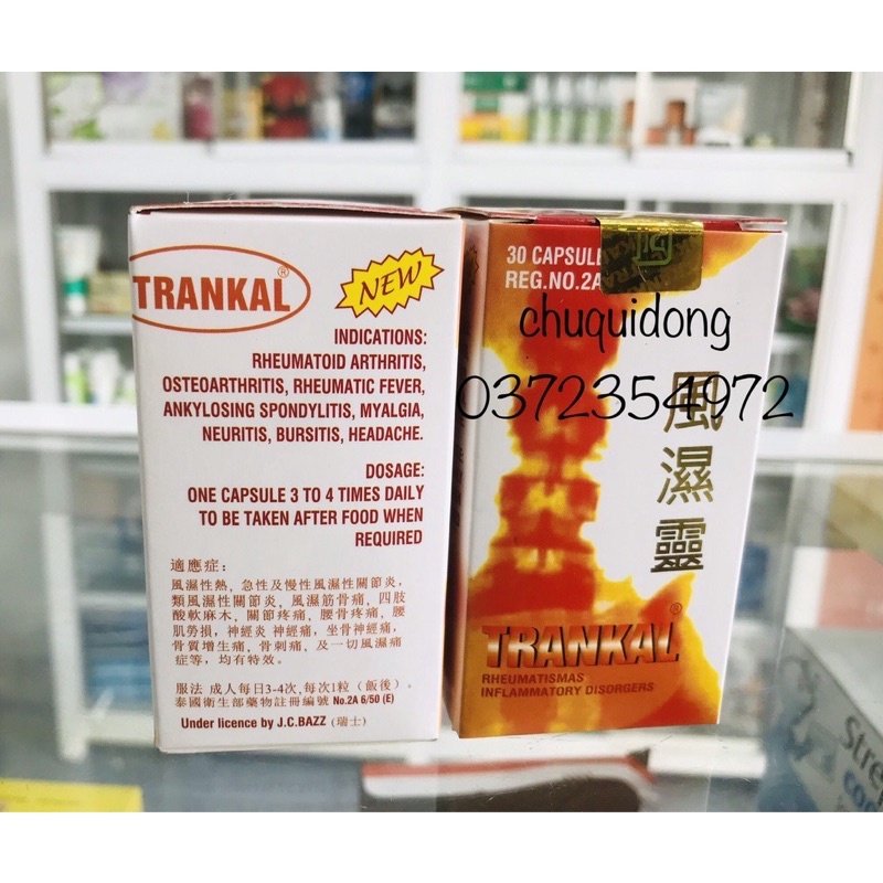 Trankal Thailand hỗ trợ đau nhức xương khớp