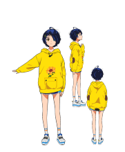 Áo Hoodie in hình Wonder Egg 3D thiết kế thời trang cho cặp đôi