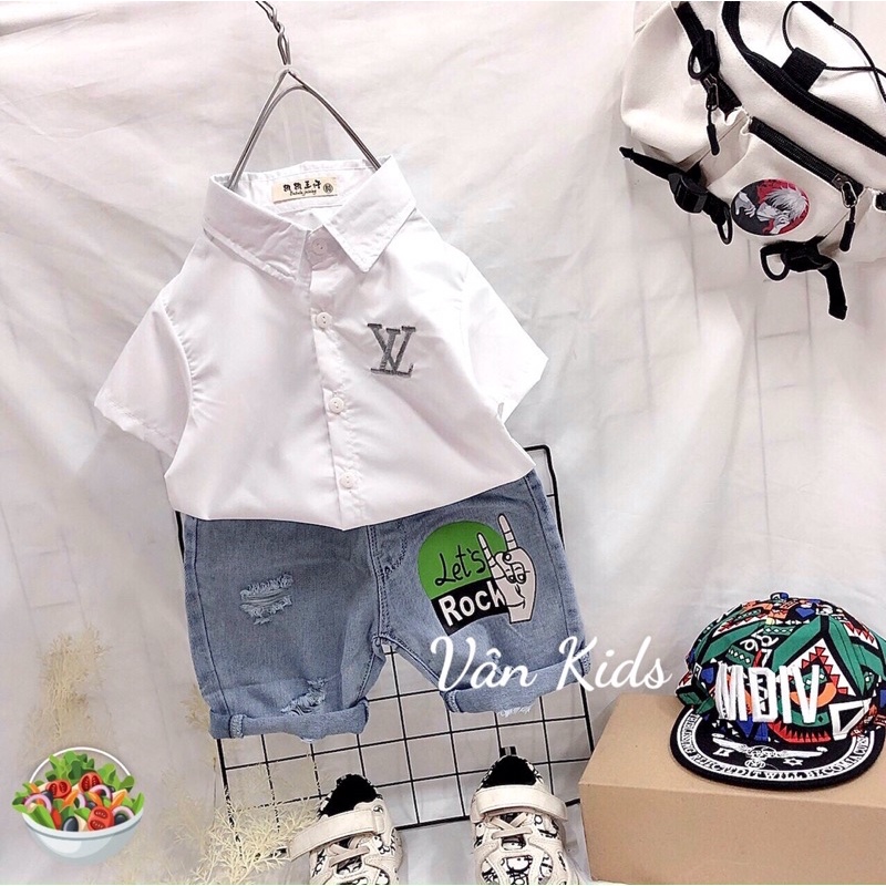 Áo sơ mi cho bé trai và bé gái  9-16kg