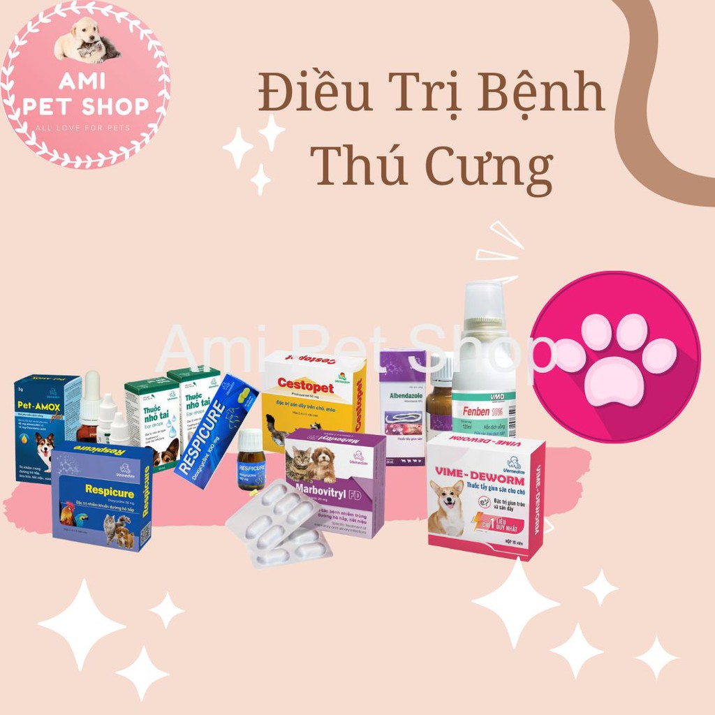Sữa tắm giúp giảm viêm da cho chó mèo Skin-care Vemedim giảm ngứa ngáy, rụng lông, da sần sùi, chai 120ml/ chai 300ml