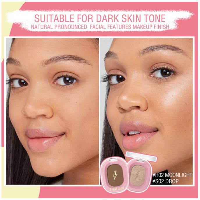 (hàng Mới Về) Phấn Bắt Sáng Màu Lì Và Ánh Nhũ Thời Trang Pf-f02 | BigBuy360 - bigbuy360.vn