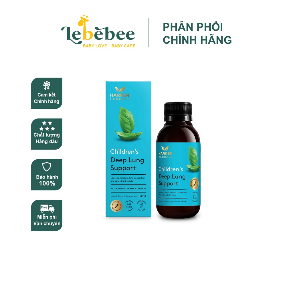 Siro Harker xanh dương làm sạch phổi - Deep Lung Support cho bé
