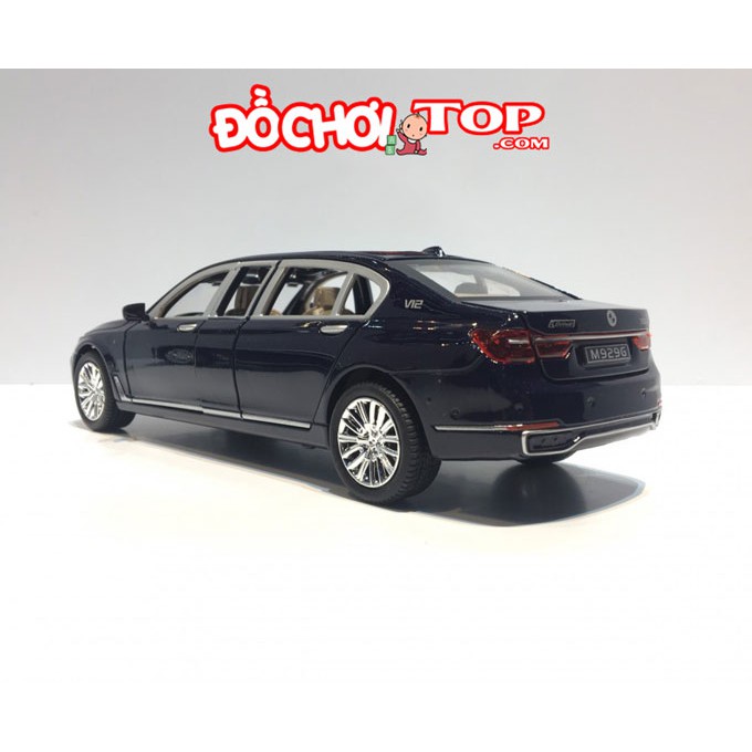 Xe mô hình ô tô siêu xe BMW 760Li hãng XLG tỉ lệ 1:24 màu xanh  Chất Liệu Hợp Kim Cao Cấp