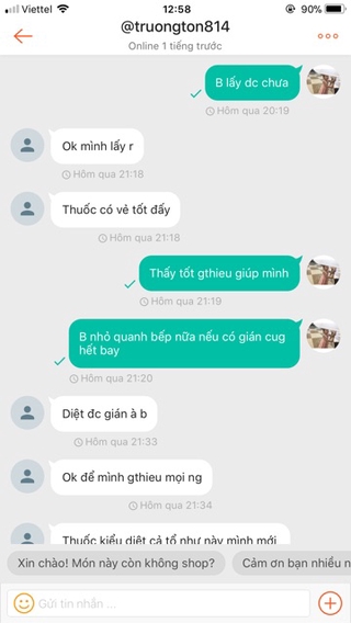 Thuốc diệt kiến gián sinh hoc