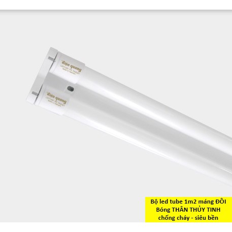 Đèn Tuyp Led Thủy tinh ĐÔI Điện Quang ĐQ LEDFX06 (2x18W daylight, mini nắp rời 1.2m, TU06)