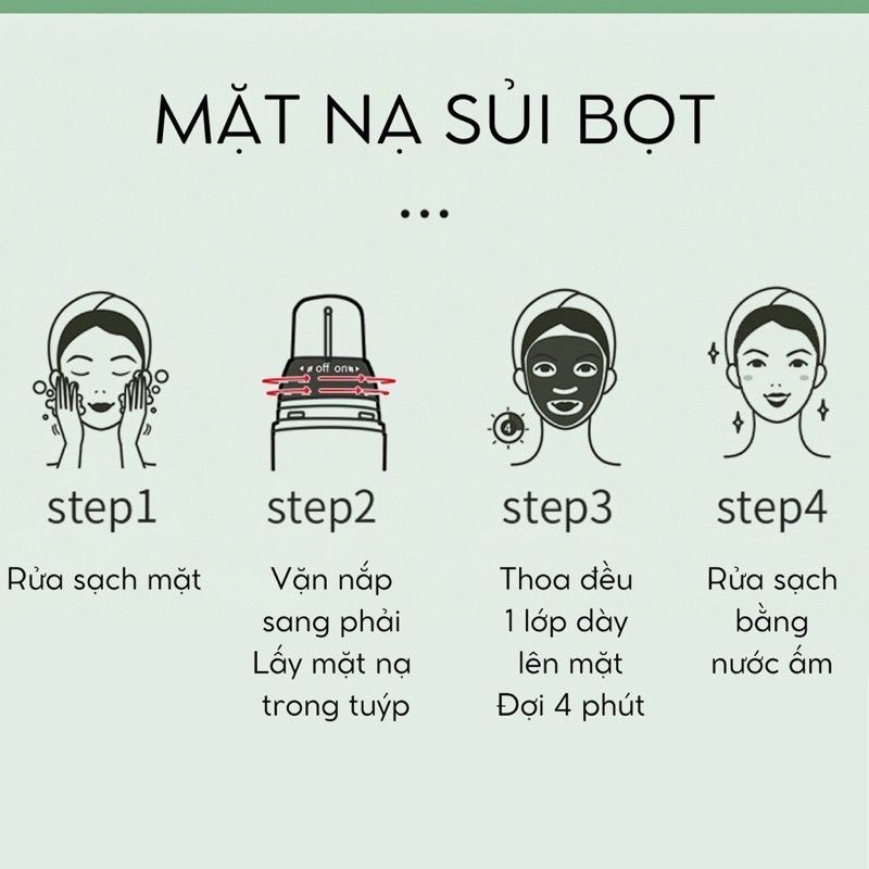 Mặt nạ sủi bọt rau má thải độc GINBI