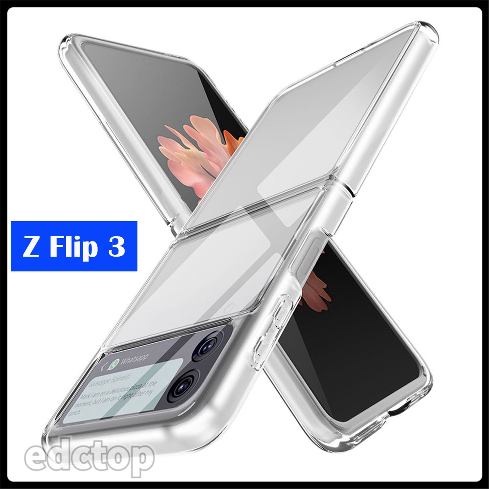 Transparent PC Hard For Sansung Galaxi Z Flip 3 Case Soft TPU Bumper Shell for Samsung Galaxy Z Flip 3 Flip3 5G Cover