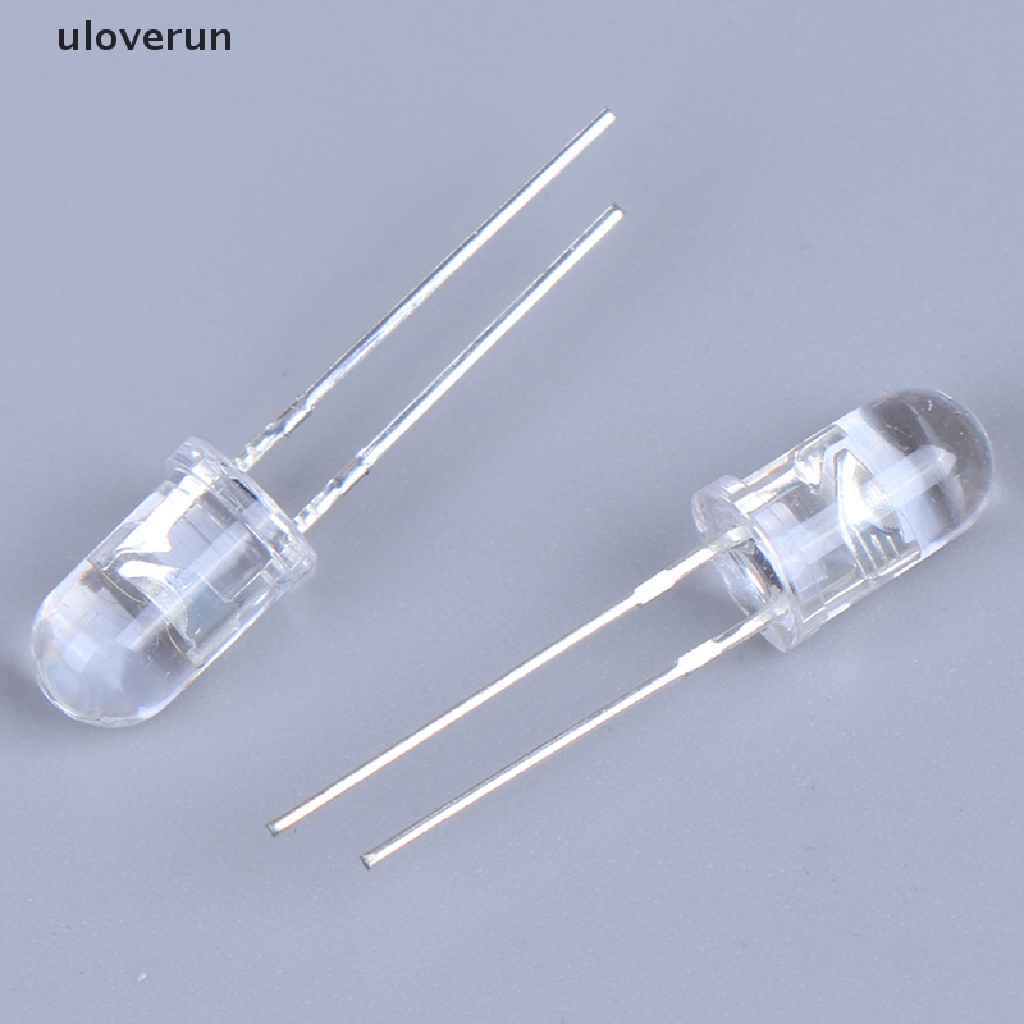Set 100 Đèn LED Diode 5mm Ánh Sáng Trắng / Xanh Lá / Đỏ / Xanh Dương / Vàng Chuyên Dụng