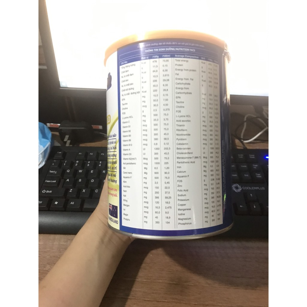 Sữa bột hồng sâm ngọc linh đông trùng hạ thảo gold